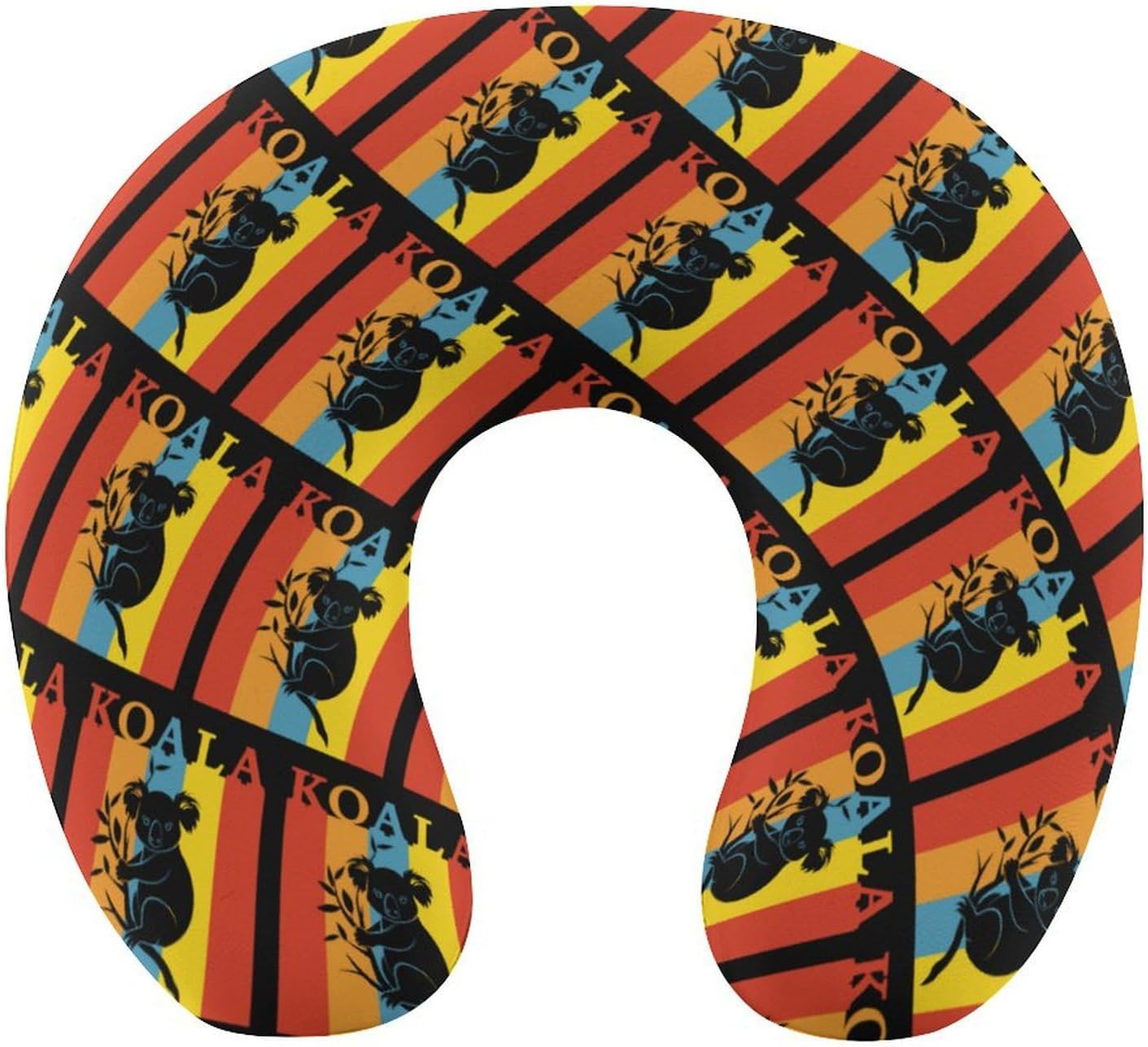 Vintage Koala Bear Travel Pillow U Shape Neck Pillow Washable Pillowcase for Sleeping Chair