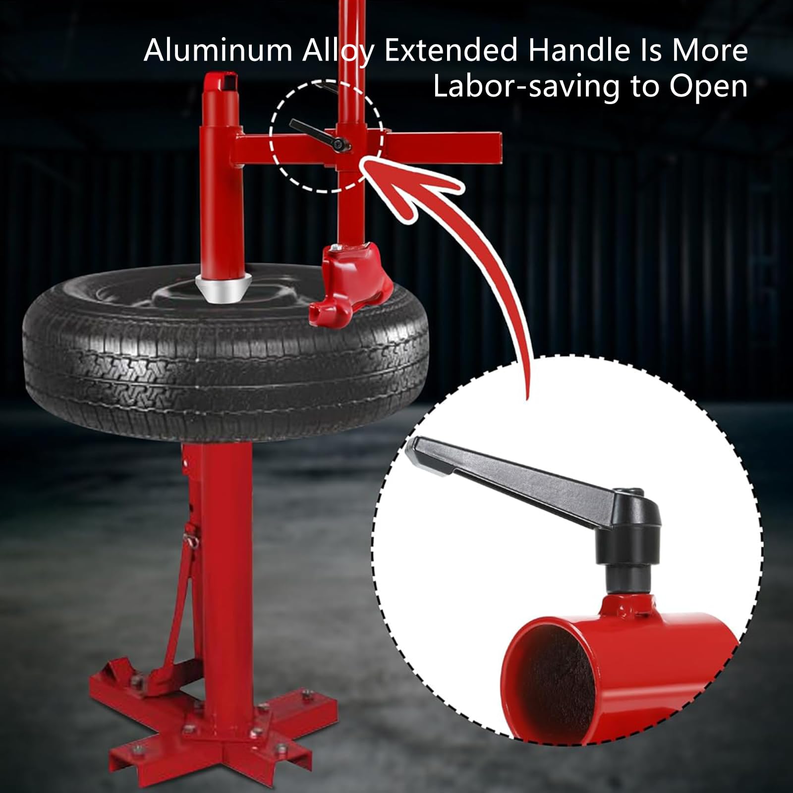 Maniglia estesa Sistemi di Leva Strumenti Pesanti Strumento Smontagomme in acciaio Adattatori testa d'anatra aggiornati Per Veicoli Moto Lungo Servizio Tire Bead Breaker Con Duck Head