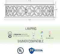 Vista 4 de Kira Home Blythe 17" 3-Light Rustic Farmhouse Flush Mount Ceiling Light + Metal Cage Drum Shade, Antique White Finish