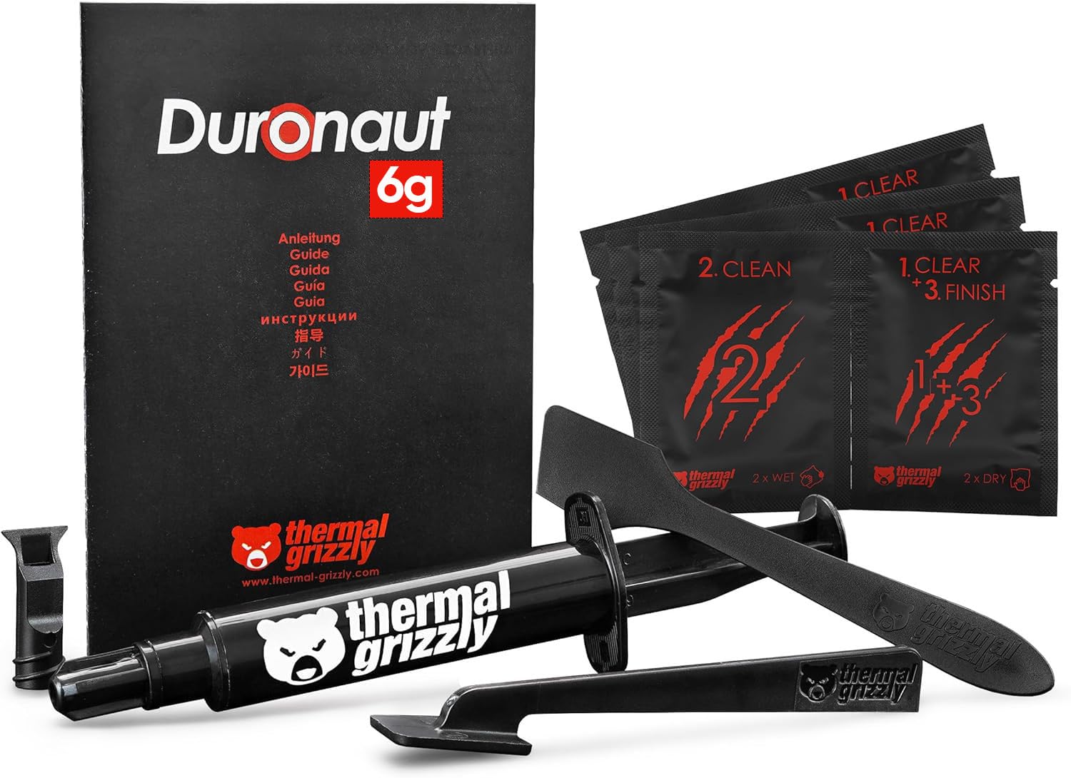 Thermal Grizzly - Duronaut - 6 Gram - Enhanced Durability & High Performance Thermal Paste - for Maximum Conductivity While Overclocking CPU/GPU/PS4/