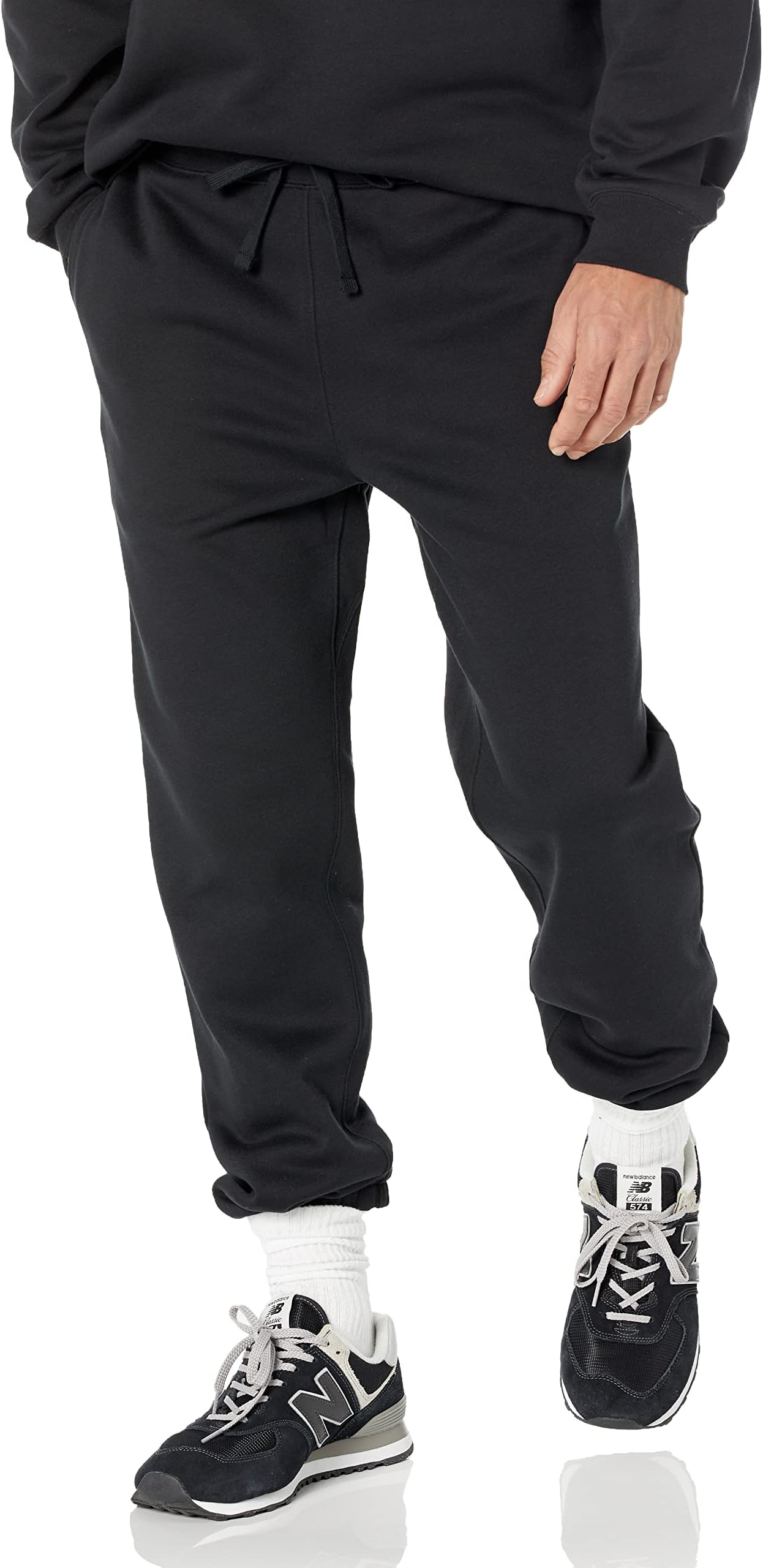 Amazon Essentials Men's Relaxed-Fit Sweatpants with Drawstring Waist, Closed-Bottom