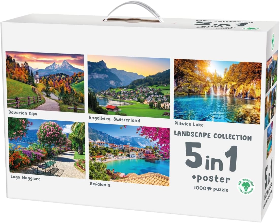 Mr. Broccoli 5 x 1000 Teile Puzzle Landschaft für Erwachsene