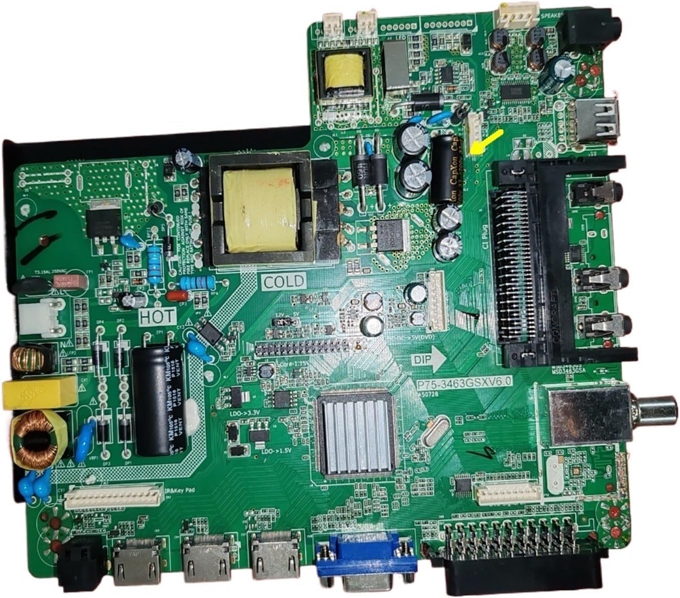 P75-3463GSXV6.0 3 In 1 TV マザーボード 32H7 65-75V 350MA 65W または Bh-1716