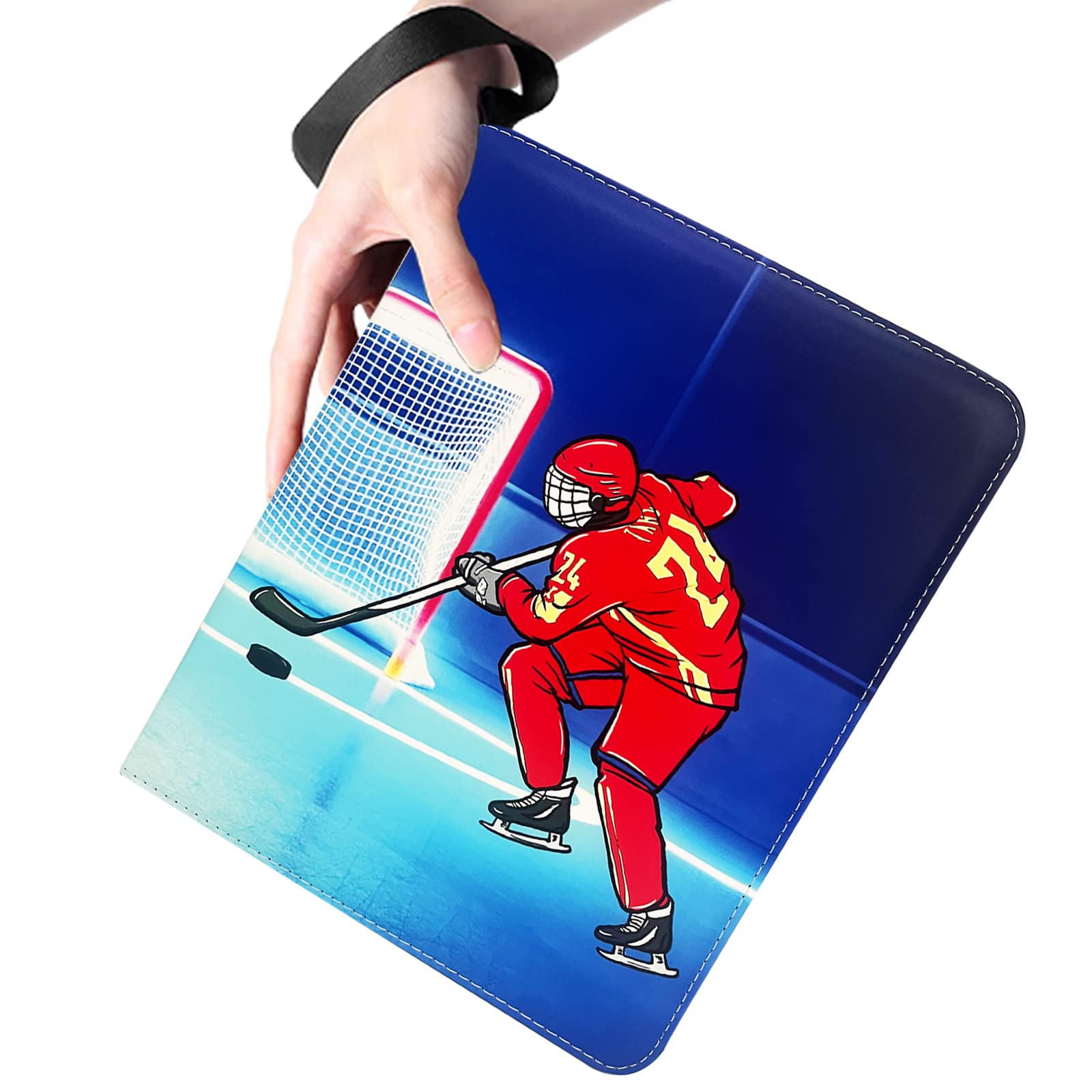 Carpeta de 900 bolsillos para tarjetas de hockey, soporte para tarjetas de intercambio, álbum de coleccionistas, carpeta de tarjetas de intercambio, 9 bolsillos con 50 fundas extraíbles para tarjetas