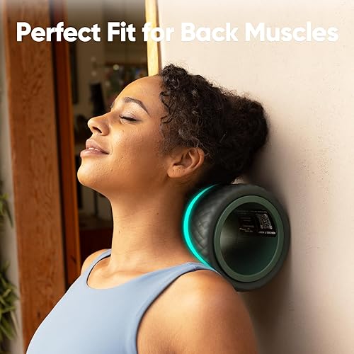 Miniatura 2 de FitBeast Rodillo trasero  Rueda de masaje de tejido profundo, rueda de yoga y estirador de espalda para aliviar el dolor (6 pulgadas)