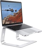 OMOTON Detachable Aluminum Laptop Stand for Desk - Ergonomic Mount for MacBook Air/Pro, Dell, HP, Lenovo 11-16" Laptops, Silver