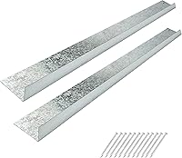 uyoyous 2-Pack 3.28FT Galvanized Steel Roof Rain Gutter Diverters - Rust-Resistant Splash Guards for Roofs, Doors, Windows & Corners