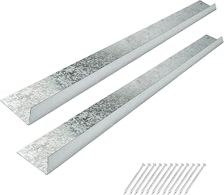 uyoyous 2-Pack 3.28FT Galvanized Steel Roof Rain Gutter Diverters - Rust-Resistant Splash Guards for Roofs, Doors, Windows & Corners