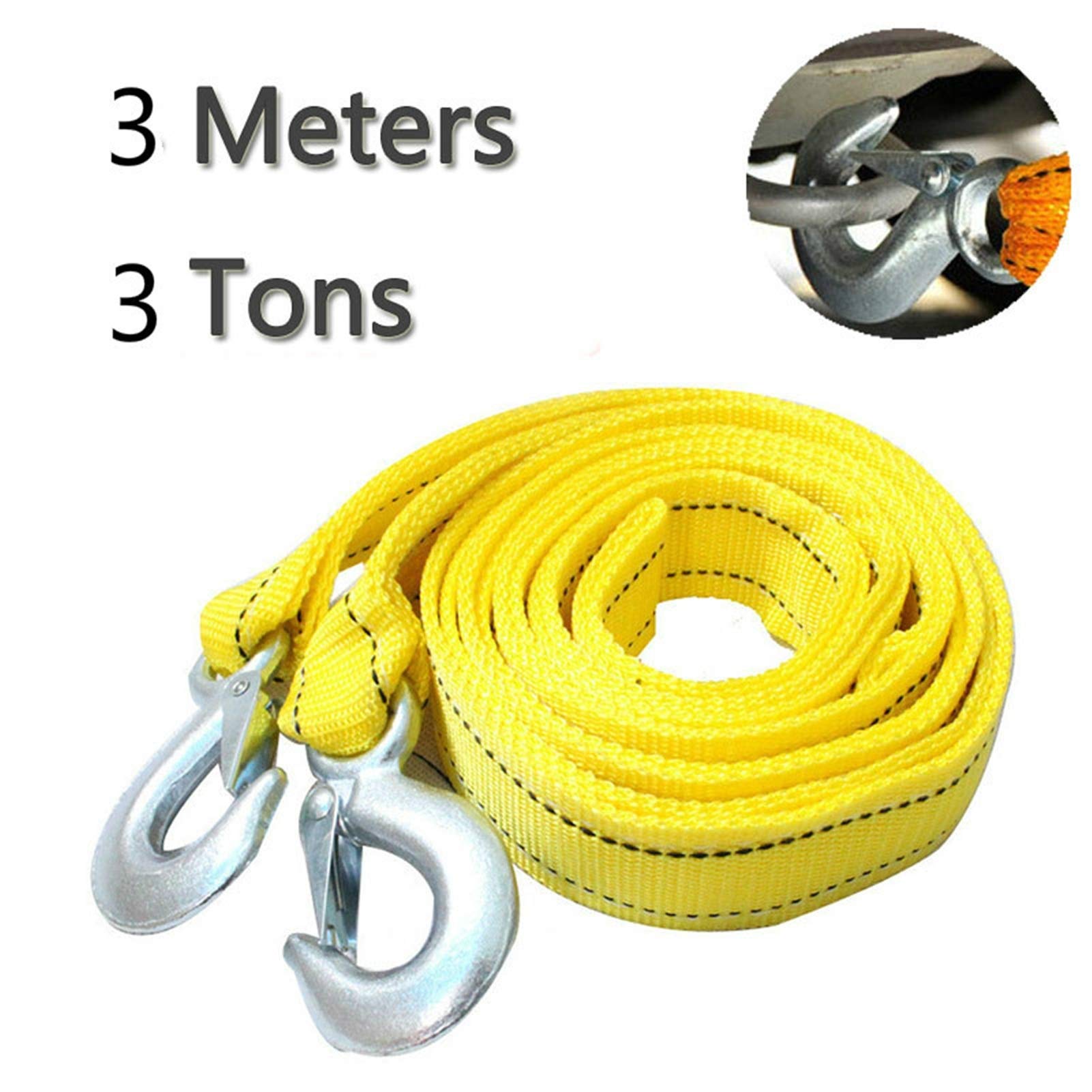 Lina Syntetyczna, 3M Heavy Duty 30 Kabel Holowniczy Holowanie Pasek Rope Hooks Van Road Recovery