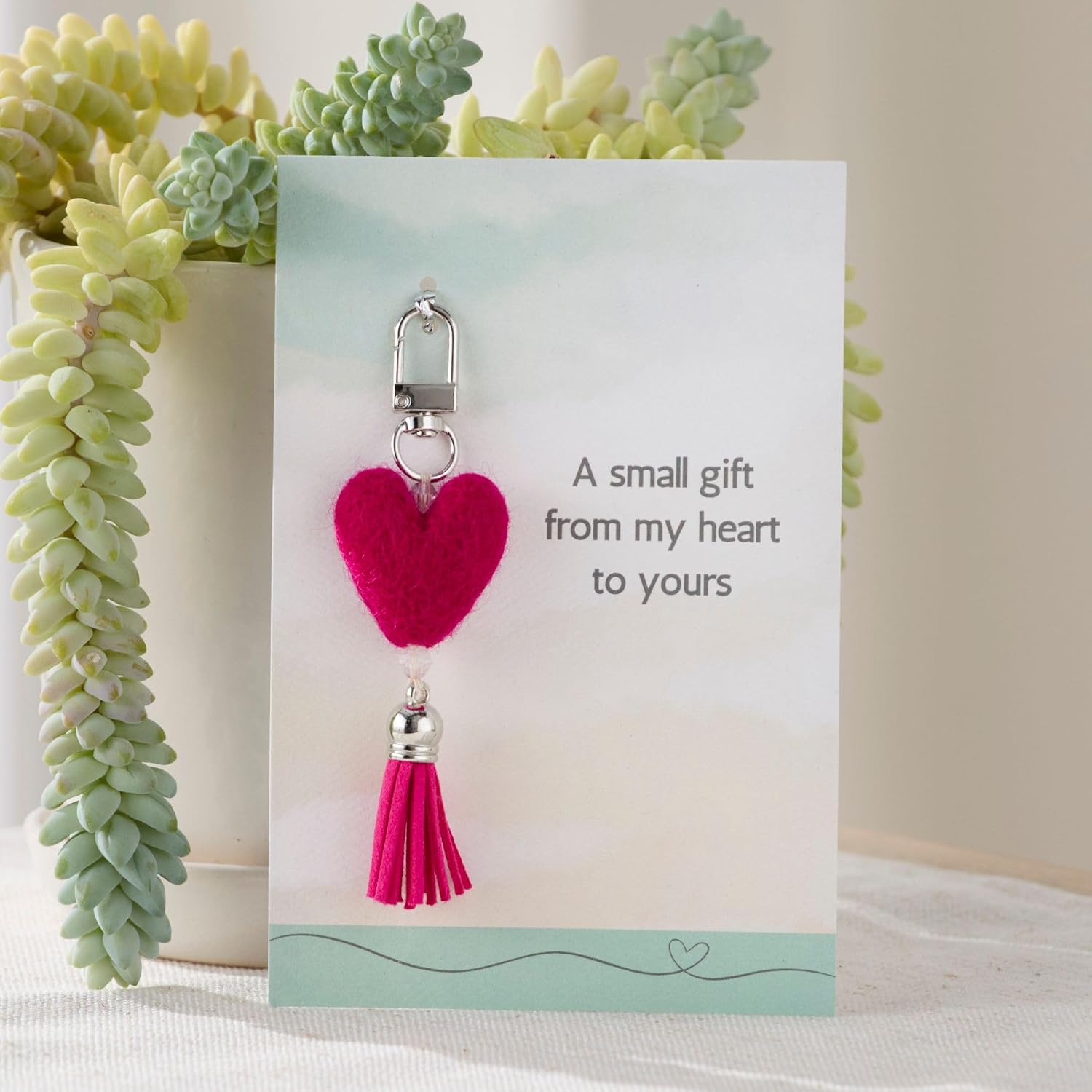 Your Heart's Content Handbag Charm, Purse Accessory, Keychain decoration, Zipper Pull