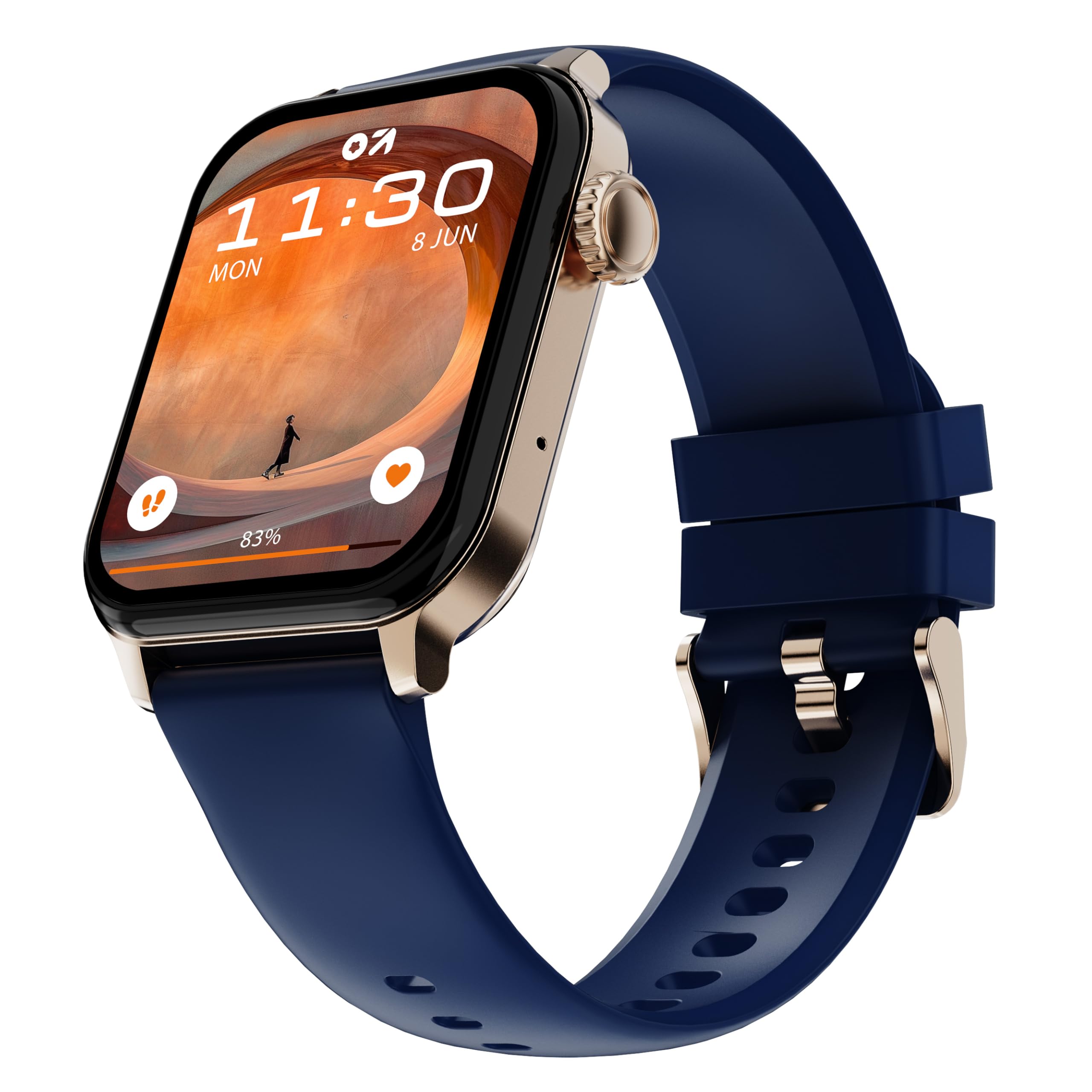 GOBOULT Drift 2 Smart Watch 1.83'' HD Display,15 Days Battery Life, 150+Watchfaces, 500 Nits Brightness, AI Voice Assistant, SpO2 Monitoring, 120+ Sports Mode (Sapphire)-image-43
