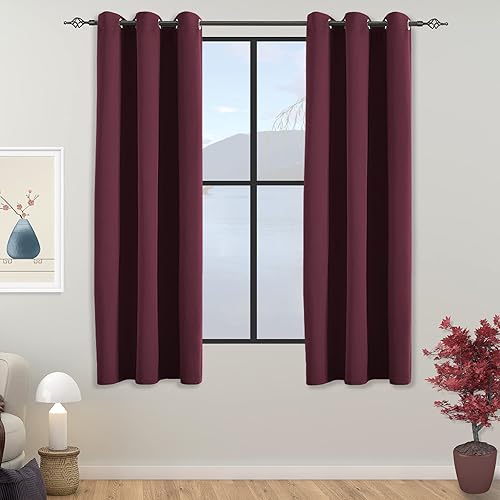 Miniatura 99 de Cortinas Opacas para Dormitorio con Aislamiento Térmico de Ojales Sólidos para Ventana Extra Anchas para Puerta Corredera, Juego de 2 Paneles de