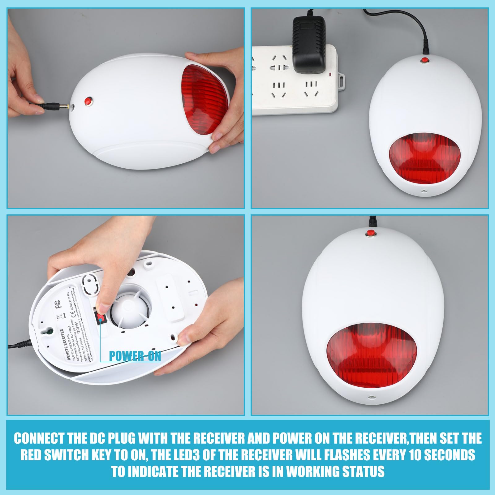 Xuhal Sistema de monitoreo electrónico de alarma de piscina, sensor de movimiento para piscina enterrada sobre el suelo, seguridad para niños y mascotas, con manual de instrucciones (idioma español no