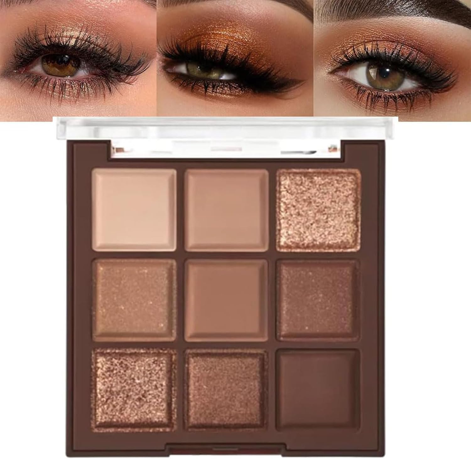 Oogschaduwpalet met hoge pigmentatie, 9 kleuren, veelzijdige afwerkingen, zachte textuur, perfect voor adembenemende oogmake-up looks en nageldesigns