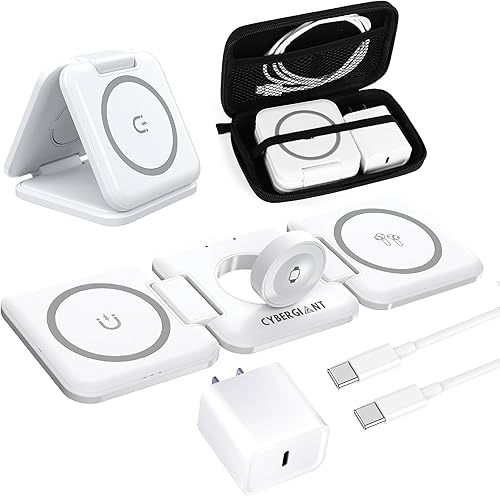 Estación de carga Apple 3 en 1 para iPhone, Airpods iWatch, cargador de viaje para múltiples dispositivos, estación de carga plegable portátil,