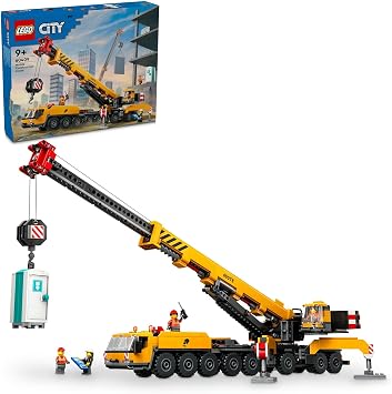 LEGO City Yellow Crane Truck Toy, Gift, Building Blocks, Boys, Girls, Children, Ages 9, 10, 11, Elementary School, Vehicles, Cars, Mini Car, 60409