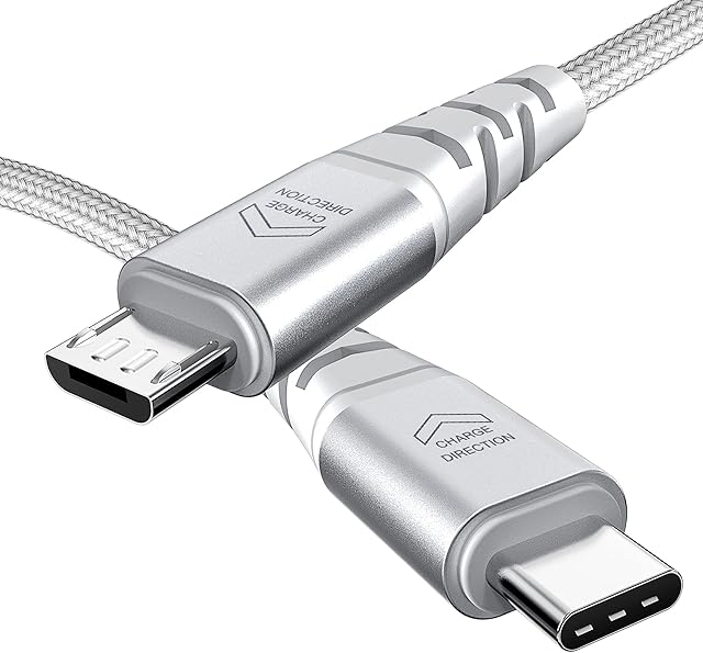 USB C to Micro USB Cable OTG 1M for Bosch E-bike, Ancable Micro USB to USB Type C Cord Support Charge & 480Mbps Sync Data Compatible with MacBook, iMac Pro, Galaxy S8, S9, S10, Lenovo Yoga