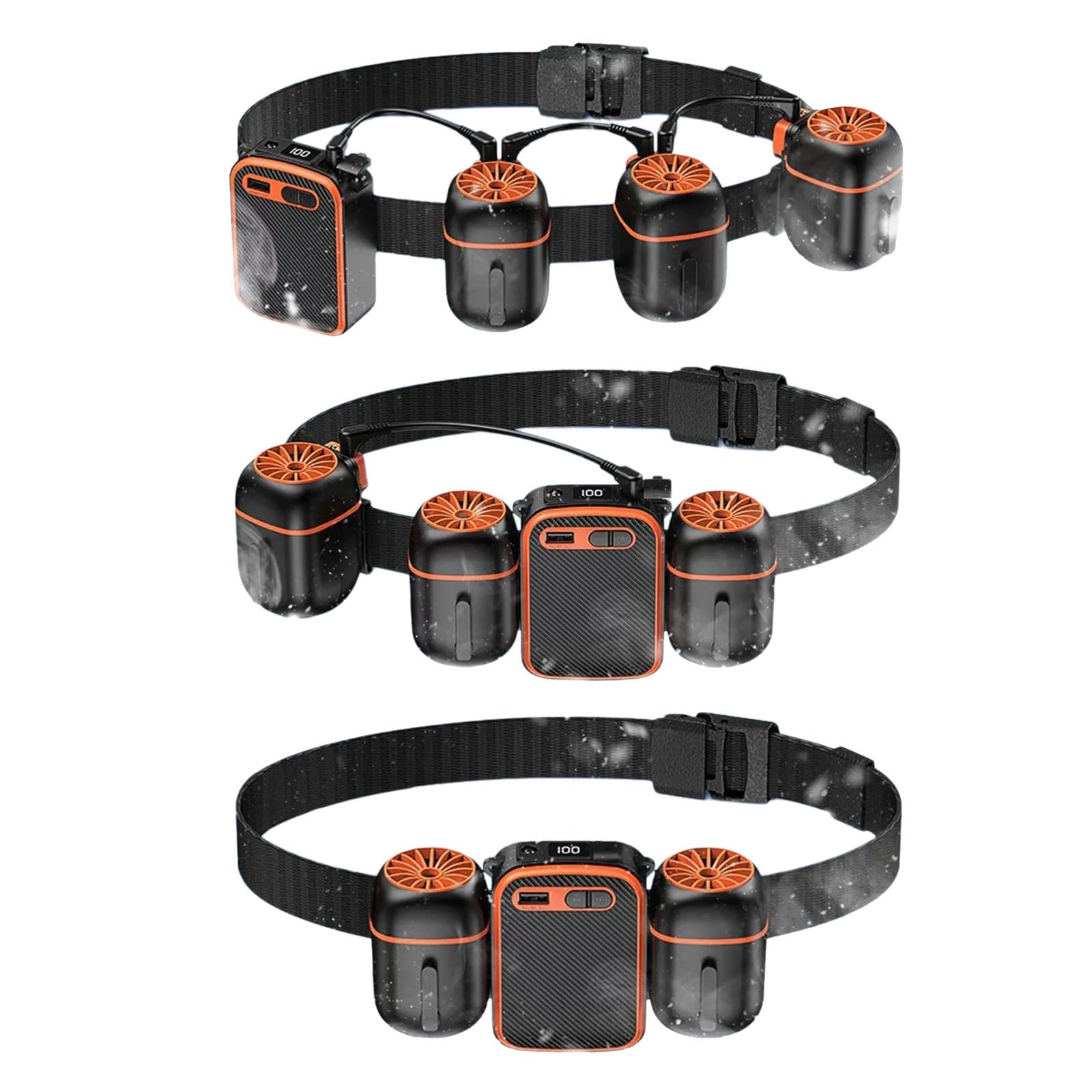 Attrezzatura multidirezionale con Clip con Batteria Ricaricabile da 10000 mAh, Ideale per Palestra, Jogging, pendolarismo, Dispositivo Raffreddamento indossabile