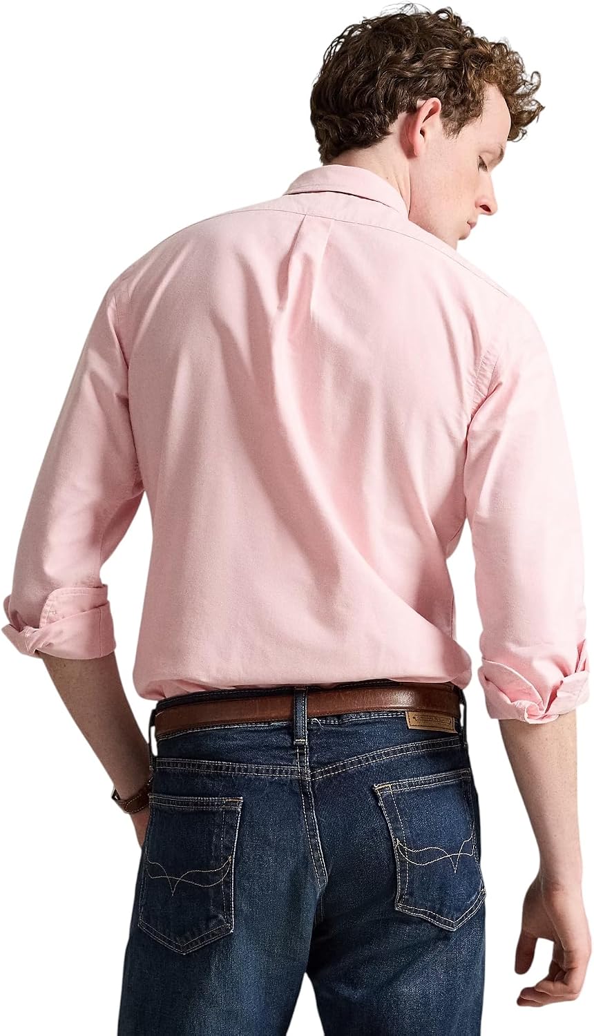 POLO RALPH LAUREN Men's Long Sleeve Slim Fit Oxford Button Down Shirt