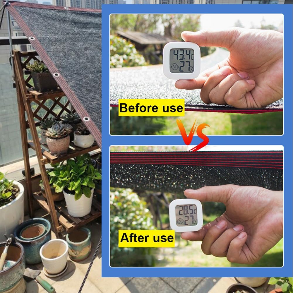90% Malla Sombreo Negro Malla de ocultación Protección Rayos UV 40% Red de protección Solar PE para Planta Invernadero Exteriores Pérgola Piscina Engrosamiento de cifrad(90% Shade,4x15m)