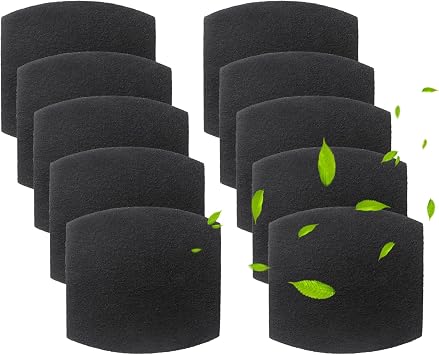 10 Pack Cat Litter Box Replacement Carbon Filters Compatible with Petmate Booda Clean Step Cat Litter Box, Eliminate Odor and Controls Moisture on Pets Body Keep Home Fresh