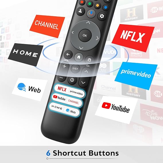TCL Smart TV Remote Control Voice Remote Control for TCL Android/Google TV