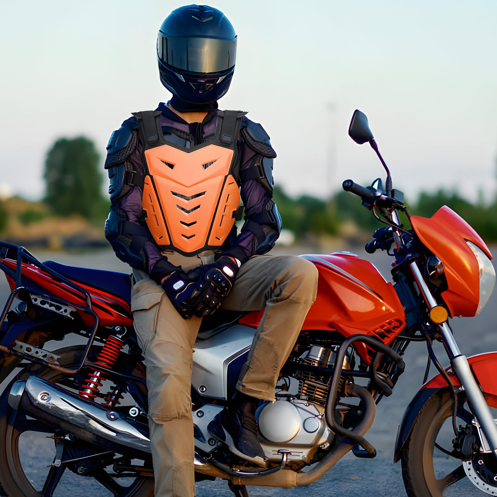 Motocyklowa Kamizelka Ochronna Regulowana Amortyzująca Oddychająca