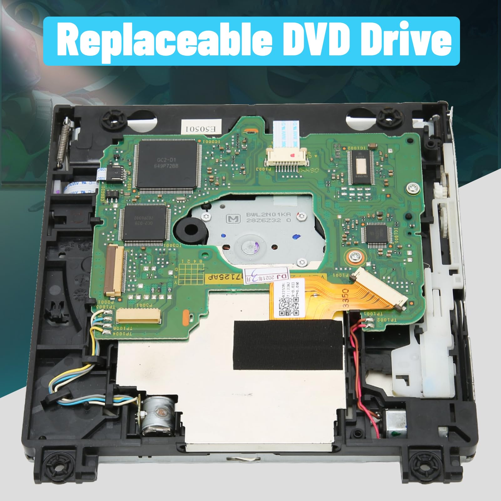 Remplacement du Lecteur DVD d'origine pour Wii D2A D2C D2E D2 D2D Unité Plug and Play de la Console de Jeu, pour Le Remplacement du Lecteur de Disque Wii pour Le Lecteur DVD Sonicer