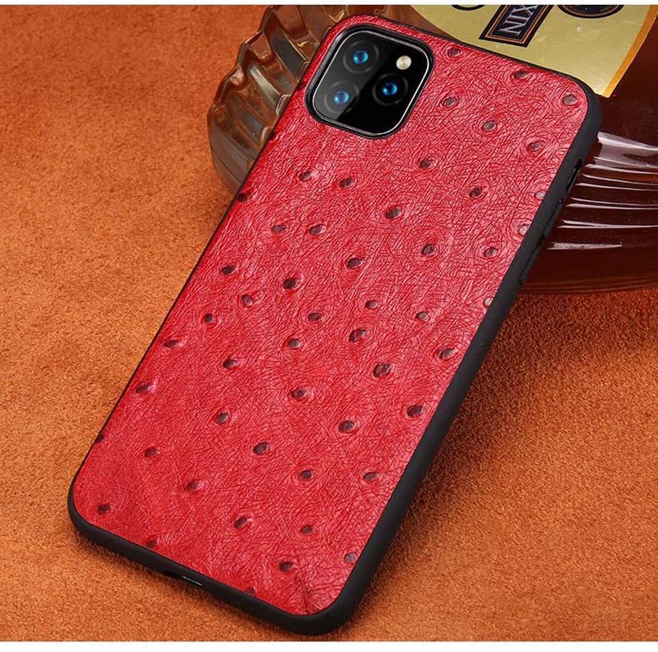 Protection iPhone 11 Pro rouge cuir pour usage quotidien et professionnel