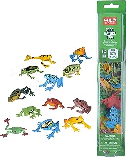 Wild Republic Frog Nature Tube, Amphibian Figures, Frog Toys, Educational Toys for Kids, 12-Piece
