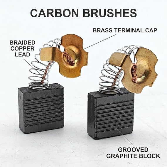 60PCS Carbon Brushes for Power Tools, Carbon Brush Replacement for Electric Tools, Universal Carbon Brushes for Drills Saws