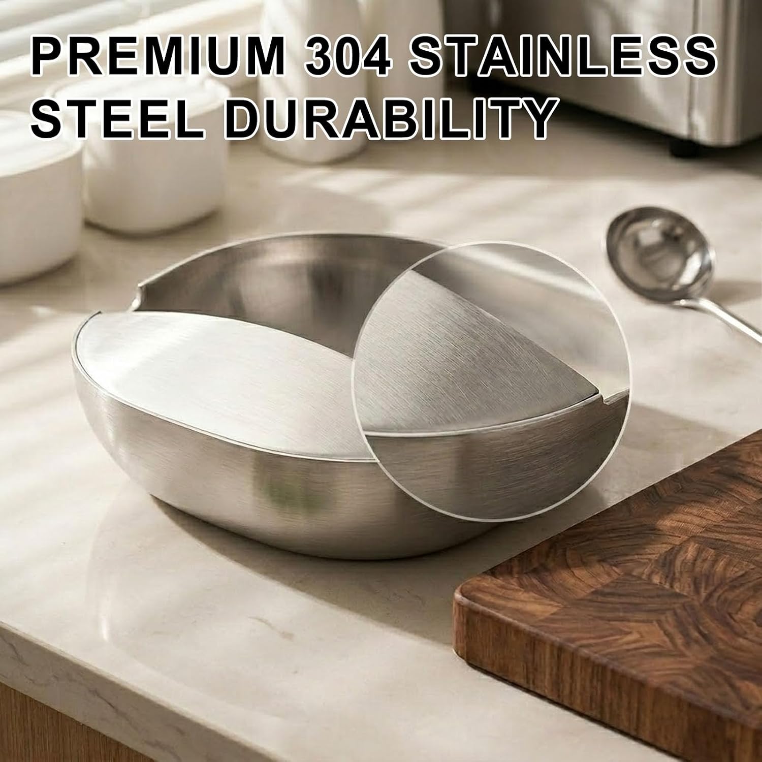 304 Stainless Steel Spoon Rest & Multipurpose Kitchen Utensil Holder, Stainless Steel Spoon Rest, Self-Standing Ladle Holder with Stable Base for Ladles, Non-Slip Tray, Easy Clean (3PCS)