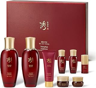Sooryehan Ginseng Skincare gift Set - Hyobidam Korean Skin Care Set, Premium Gift Set for Intense Hydration, Firm Skin, Wild Ginseng, 13.53 fl oz