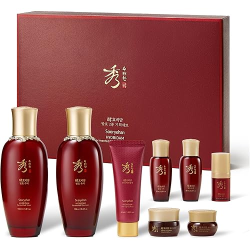 Sooryehan Ginseng Skincare gift Set - Hyobidam Korean Skin Care Set, Premium Gift Set for Intense Hydration, Firm Skin, Wild Ginseng, 13.53 fl oz