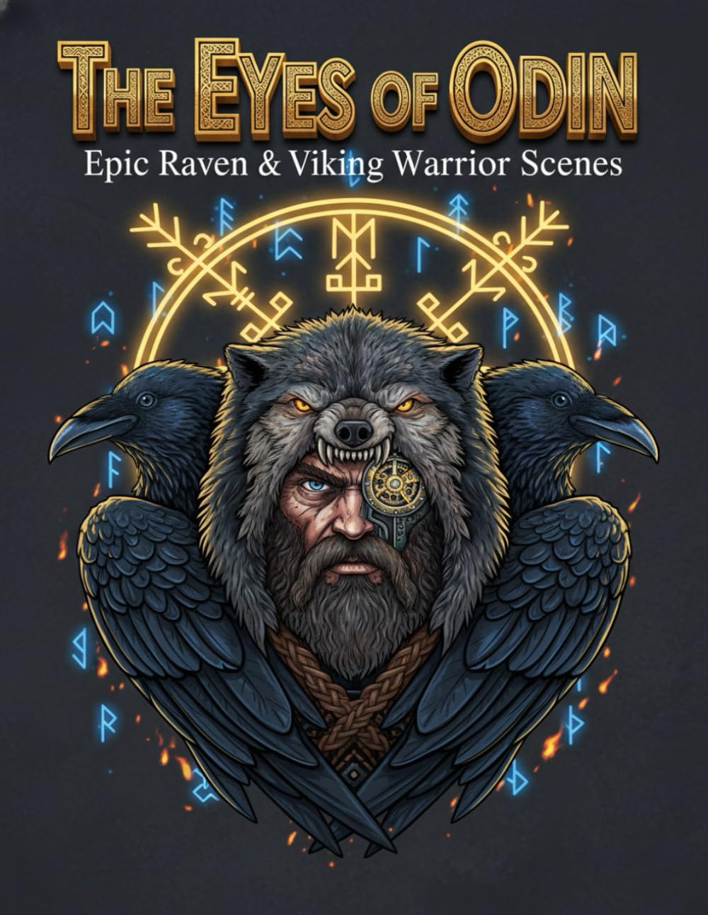 The Eyes of Odin: Epic Raven & Viking Warrior Scenes: A Norse Mythology Coloring Book for Adults Featuring Valhalla Legends, Ancient Battle Art, and Detailed Raven Illustrations