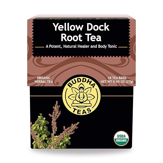 Amazon.com : Buddha Teas Organic Yellow Dock Root Tea - OU Kosher, USDA ...