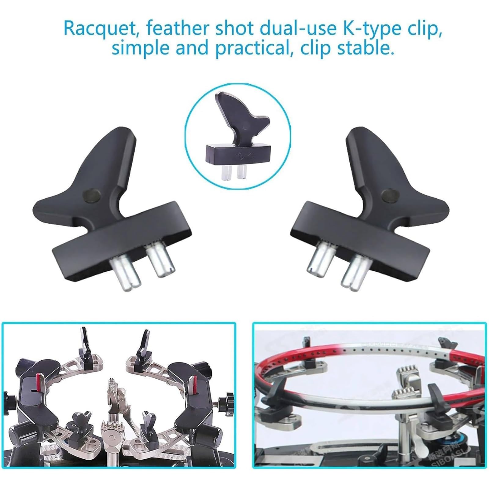 Incordatrice per racchette, velocità di trazione regolabile, doppia scala (Kg/Lb), strumento resistente per racchette da badminton e tennis