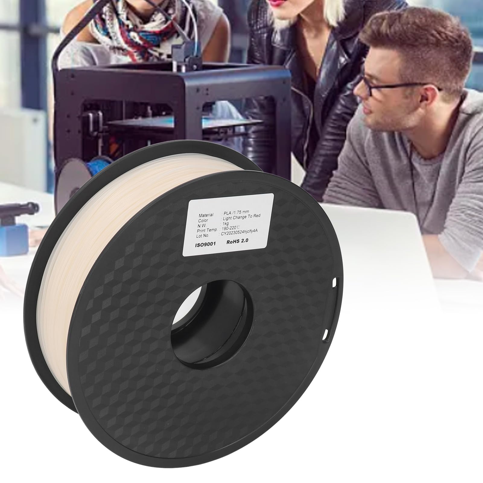 Filament do drukarki 3D fotochromowy czerwony PLA starannie nawinięty materiały eksploatacyjne do druku 3D odpowiednie do modelowania DIY i rzemiosła