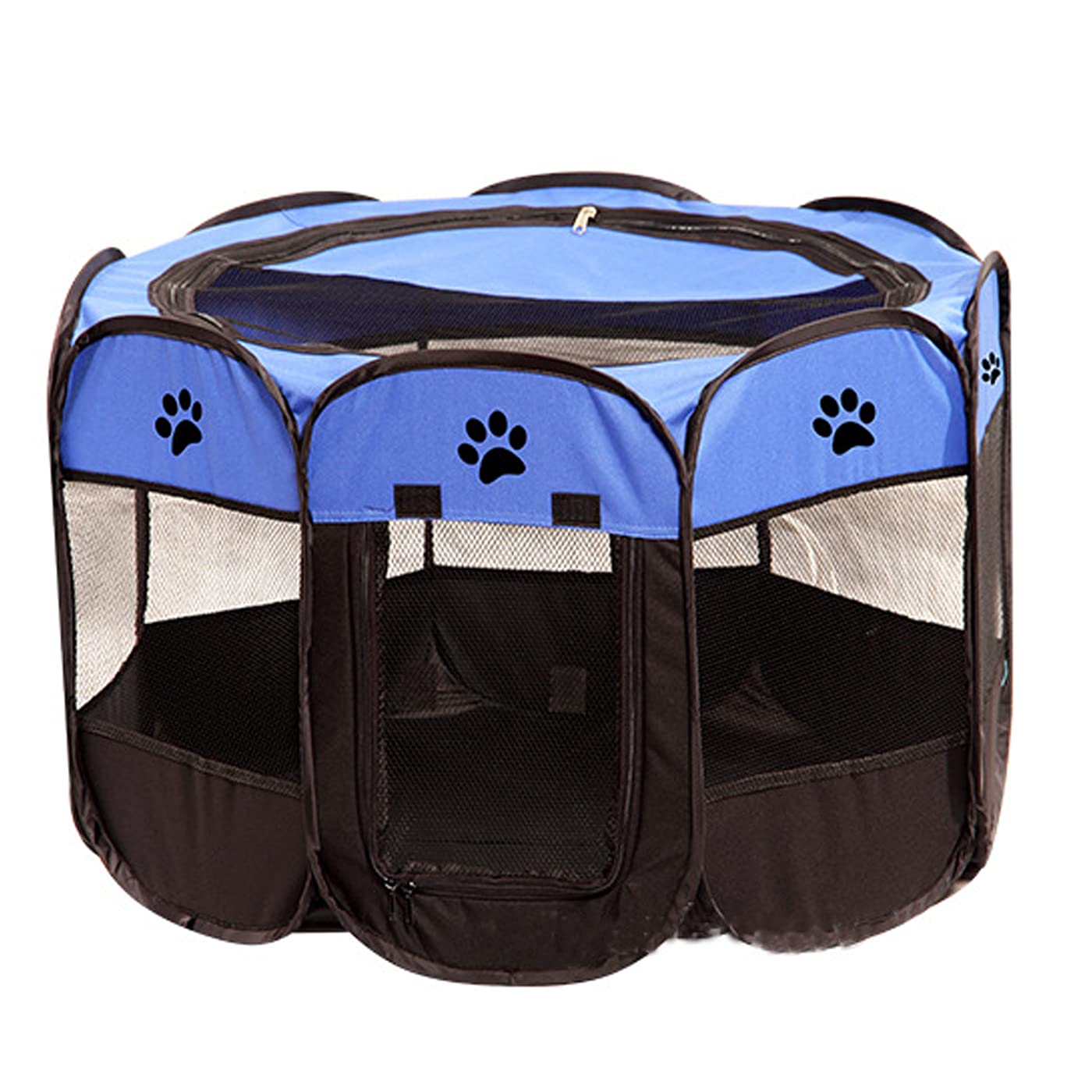 Pet Playpen Large Folding Dog Playground Exercise Kennel Tent with Ventilated Mesh Pets Tent for Puppies Dogs Cats Rabbits Indoor Outdoor Using
