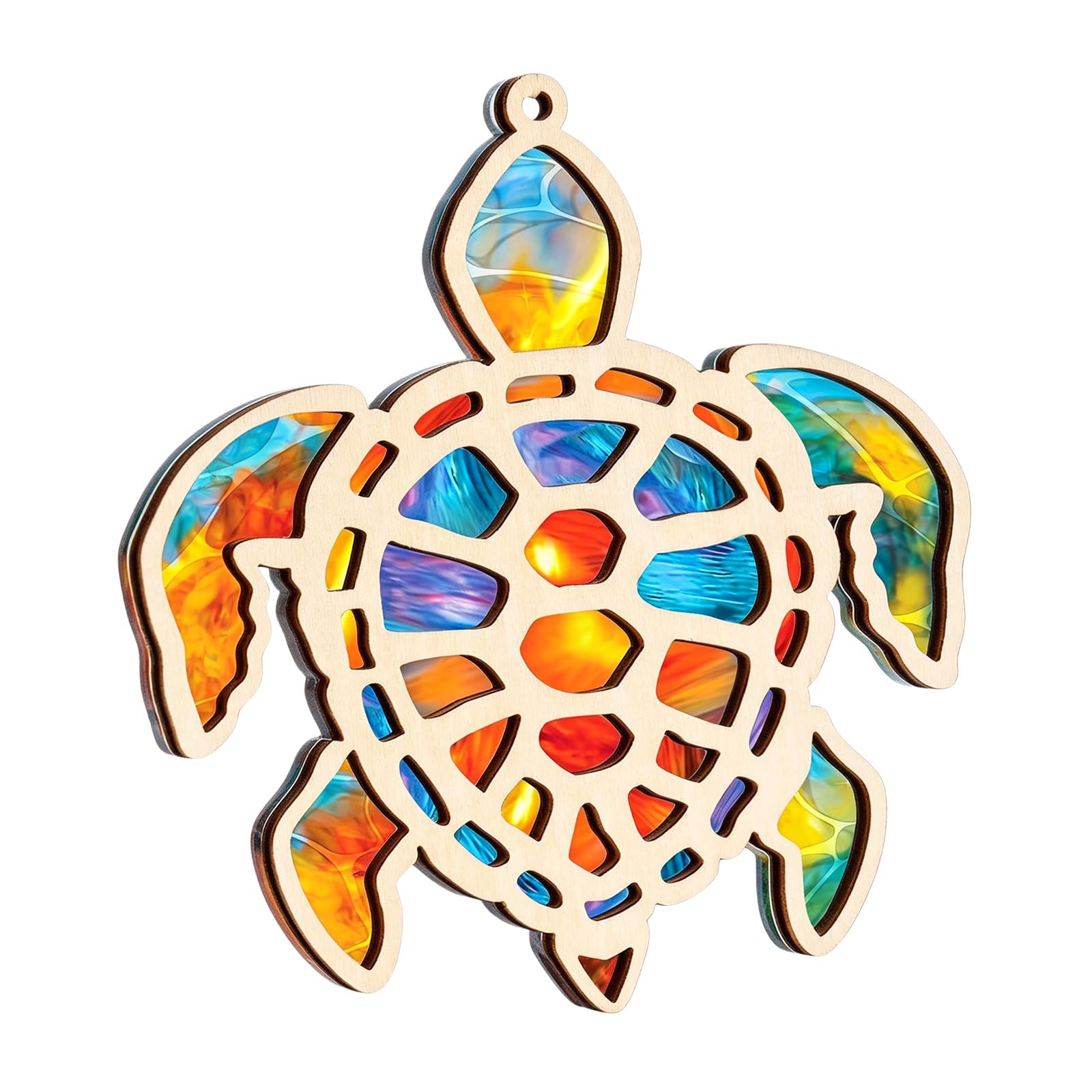Sea Turtle Acrylic Suncatchers Ornament Beach Christmas Ornaments for Tree, Sea Turtle Decorations Beach Gifts for Womens Ornament for Christmas Tree