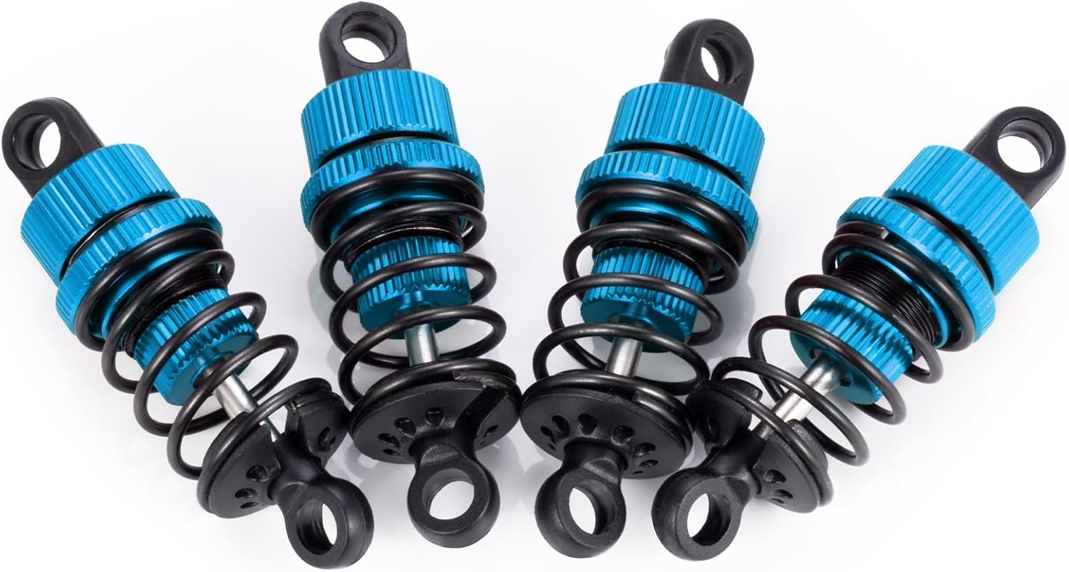 QUE-T 50mm Aluminum Shock Absorber Front Rear Damper for 1:10 Tamiya M03 M04 M05 M06 RC Car (Blue)
