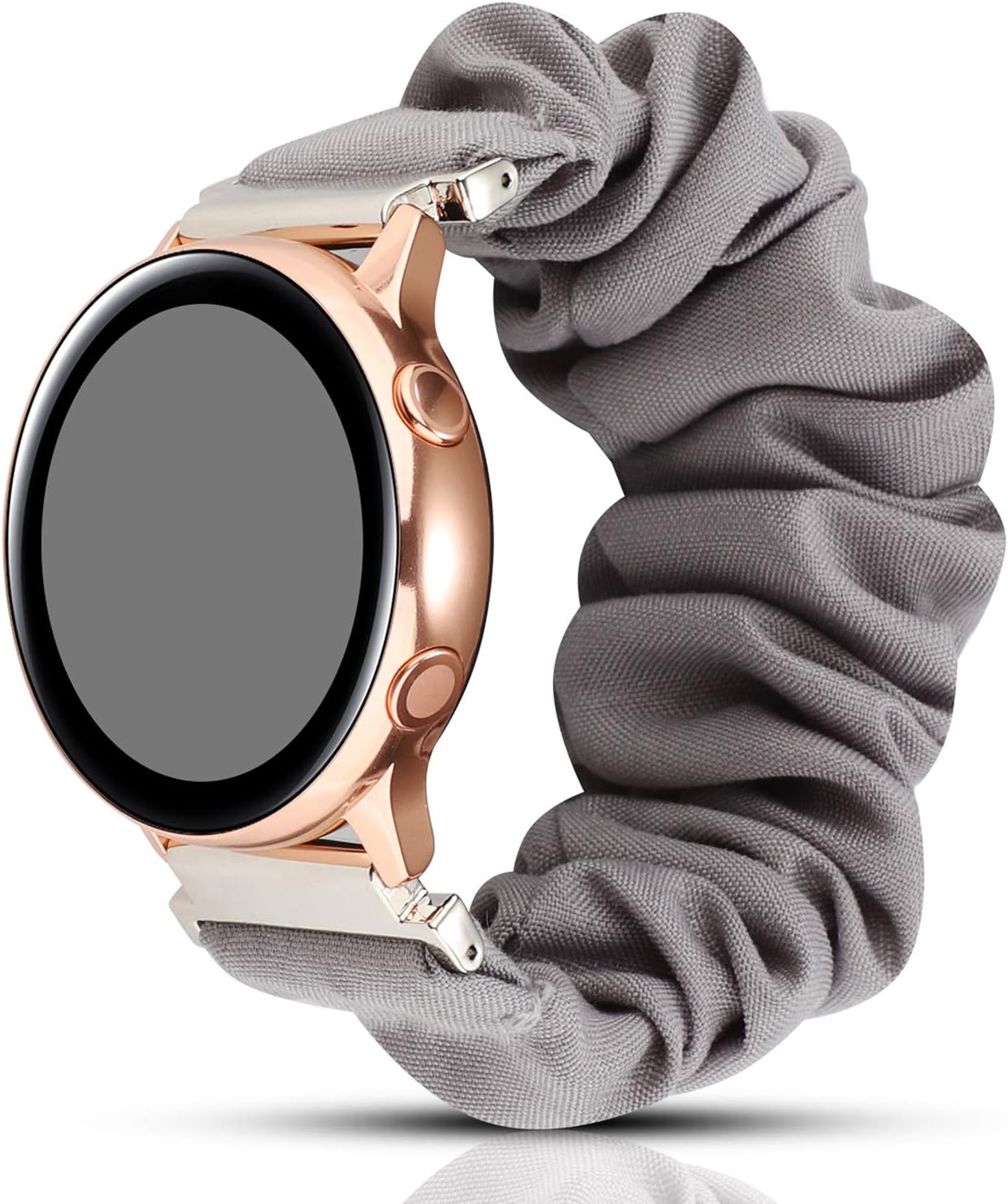 PENKEY 20mm Scrunchie Watch Band Compatible with Samsung Galaxy Watch 42mm,Soft Classic Pattern Replacement Wristbands for Samsung Galaxy Watch Active/Active 2