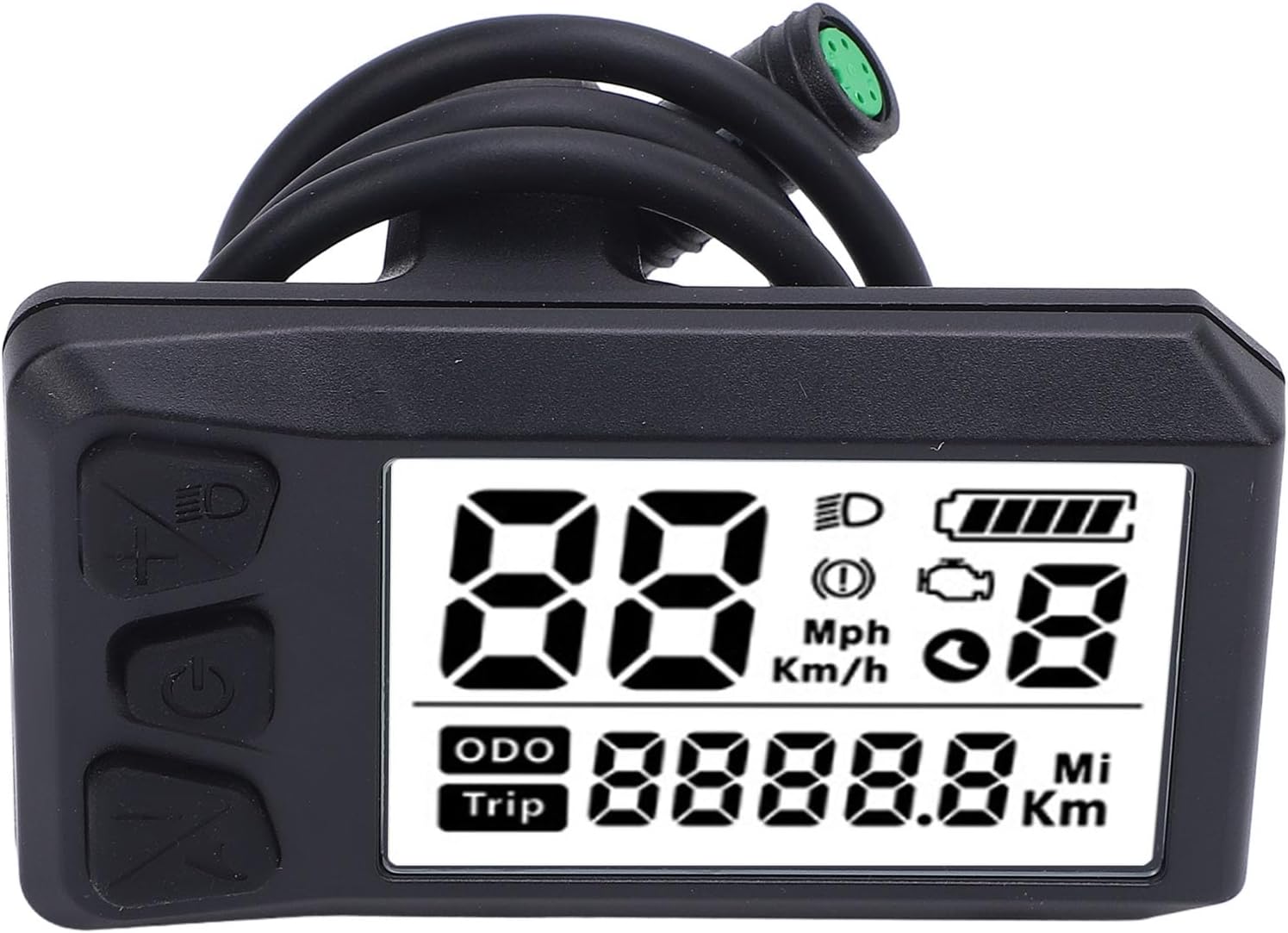 Alomejor Electric Cycle LCD Display Kit,Universal Conversion for 24-52V Voltage Lightweight ABS Panel,Easy Operation for Riders Commuters Touring Urban and Off-Road Scenarios