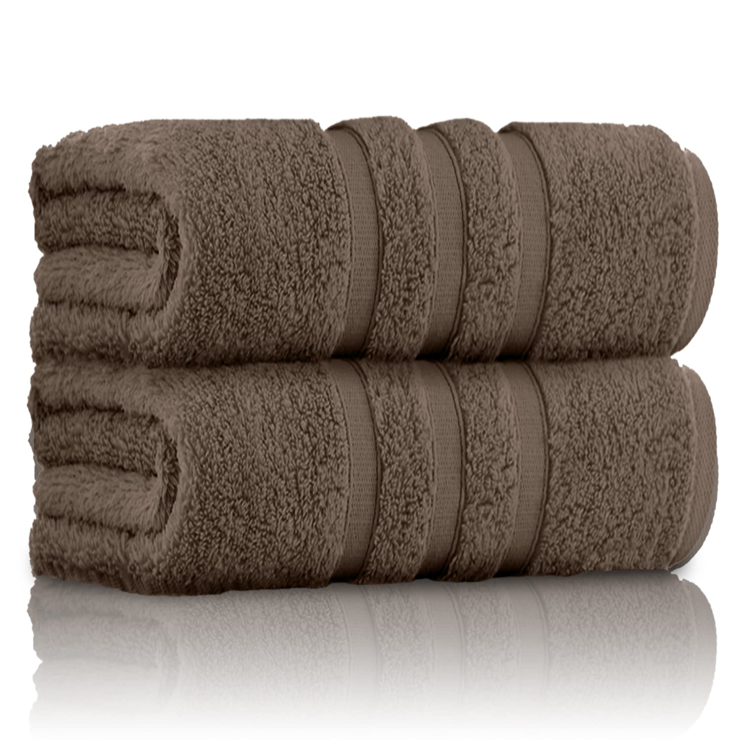GC GAVENO CAVAILIA 100% Ringspun Cotton, Luxury 550 GSM Zero Twist Towel, Egyptian, Cocoa, 80x140 Bath Sheet