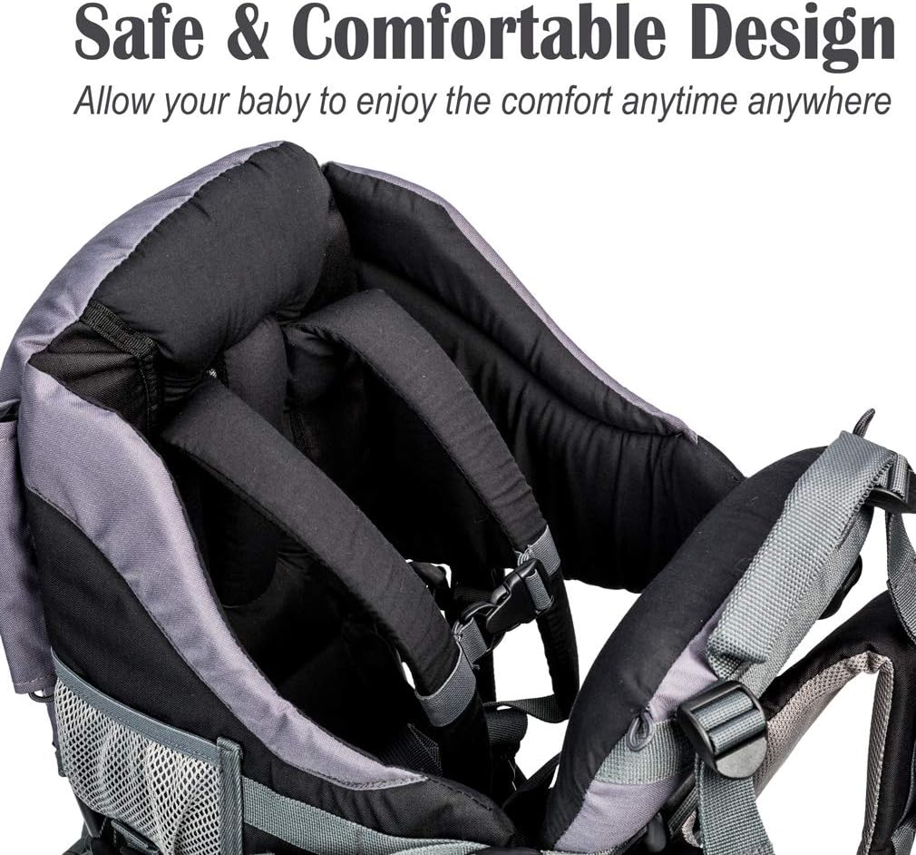 Mochilas Portabebe Bebe Portabebes Mochila Para Bebes De 9 A 48 Meses Con Soporte Y Sombrilla Para Bebes De Kg Negro Paseo