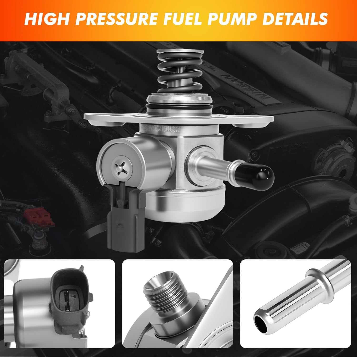 2013-2019 High Pressure Fuel Pump Compatible for Buick Regal L4 2.0L 2014-2017, for Chevrolet Impala 2014–2019, Malibu L4 2.0L/2.5L 2013-2015, Malibu Limited L4 2.5L 2016, Replace 12651170 12658481