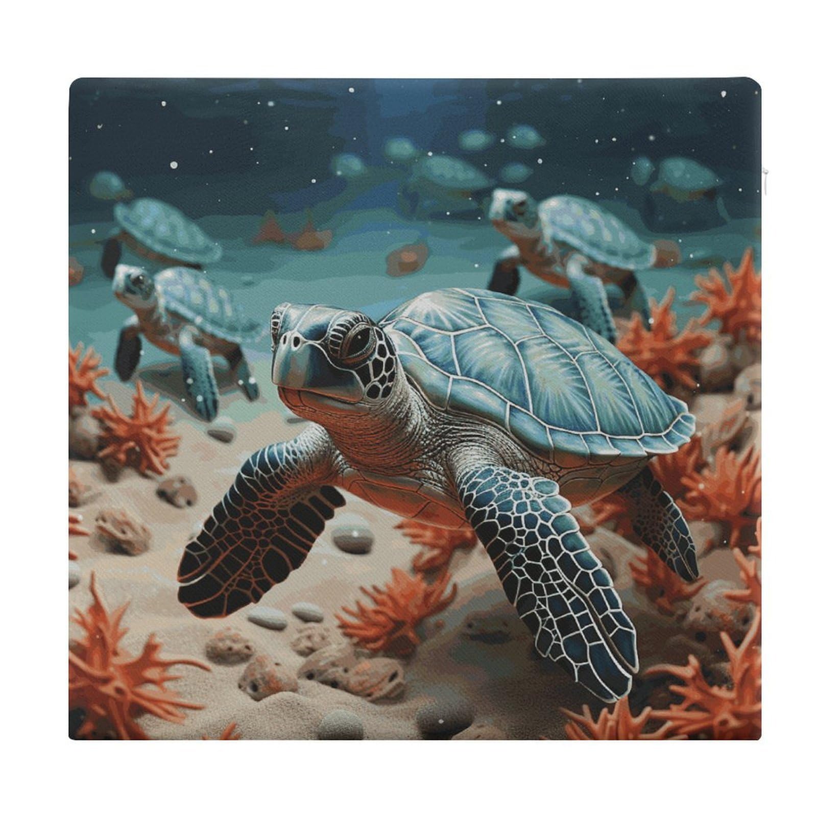 LDGSUPH Turtle Starfish Seat Cushion Office Chair Cushion Square Cushion Cushion Cushion Cushion Soft Floor Cushion Cozy Couch Cushion Support Memory Foam Chair Pad for Home Travel Car