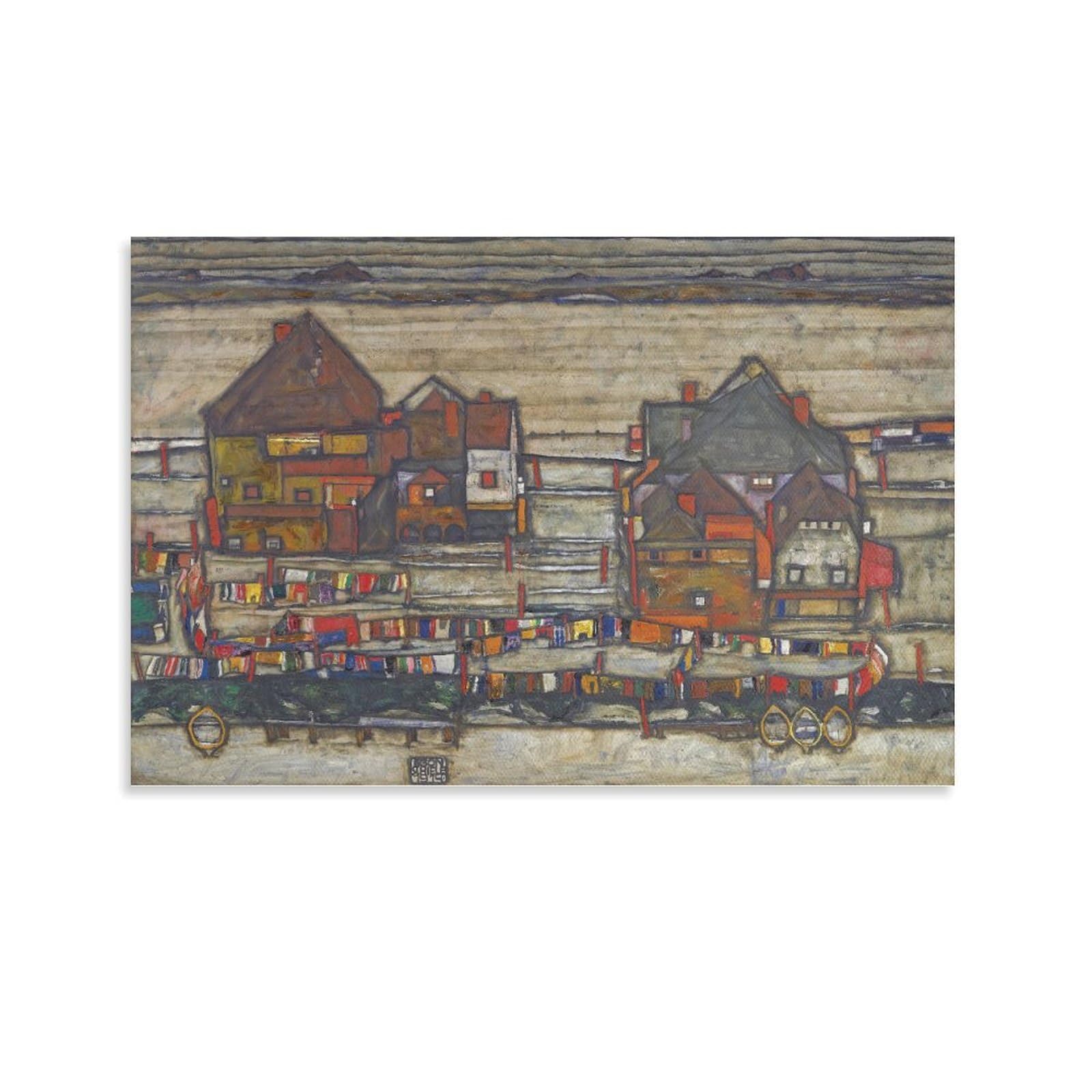 Toile Egon Schiele The House with The Wardrobe 40x60 cm pour salon - 8