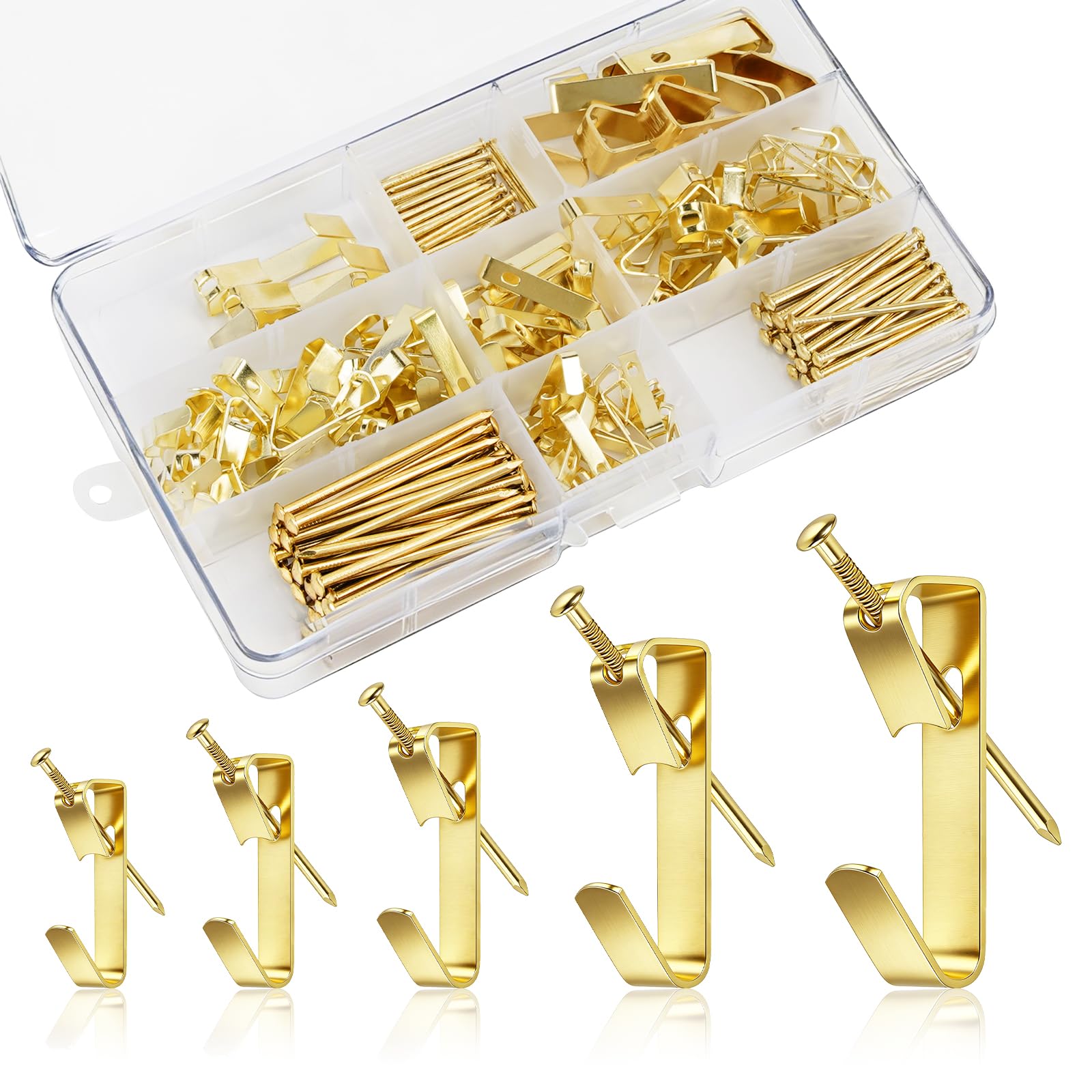 Setgoold 190PCS Heavy Duty Picture Hooks Picture Hanging Kit