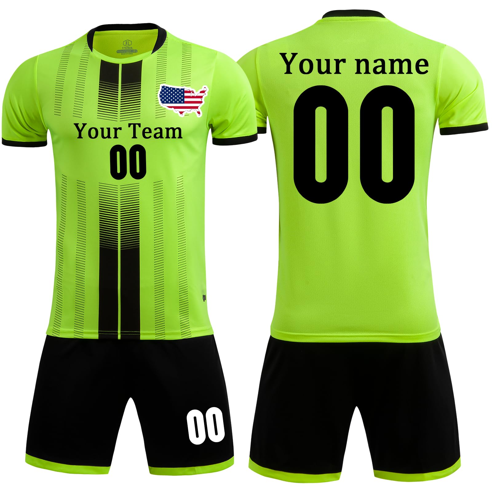 Custom Soccer Jersey Sports Team Training Soccer Uniforms Personalized Name Number Logo Soccer Jerseys for Kids Youth Men